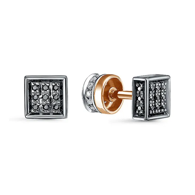 Серьги из золота 585 с бриллиантом