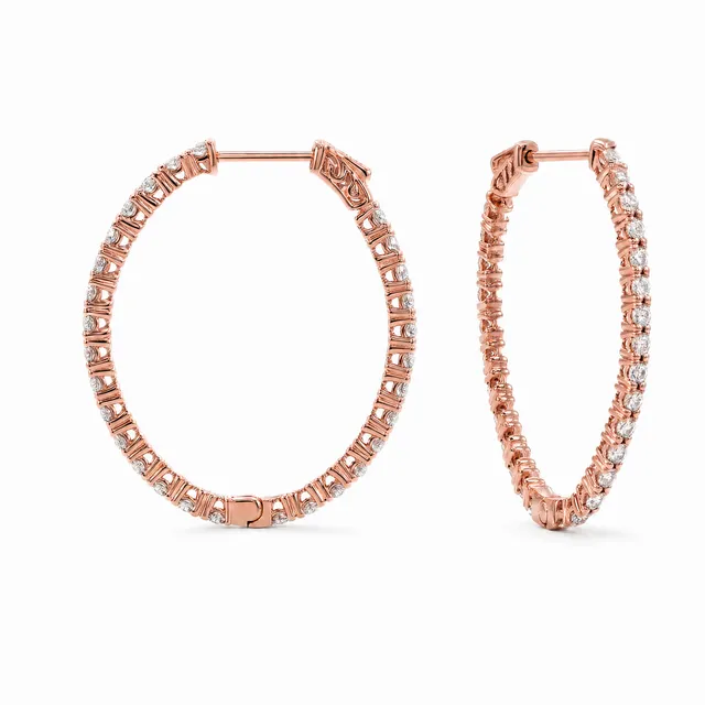 Серьги из золота 585 с бриллиантом