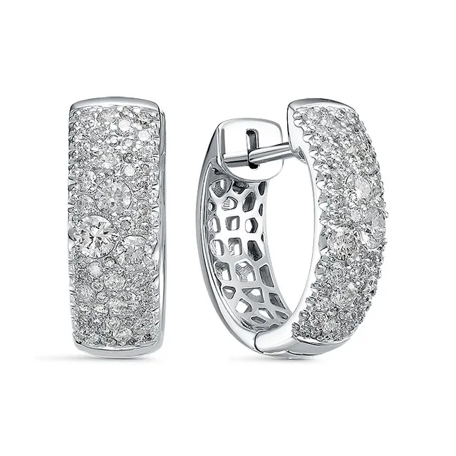 Серьги из золота 585 с бриллиантом