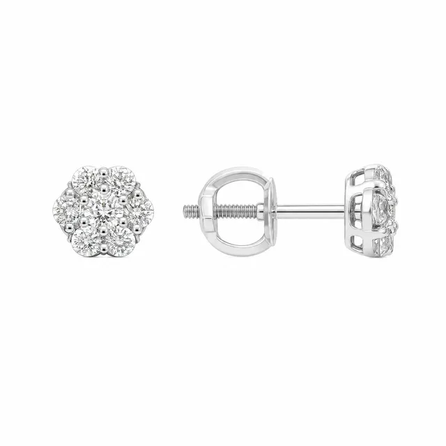 Серьги из золота 585 с бриллиантом
