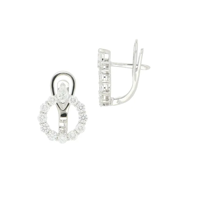 Серьги из золота 585 с бриллиантом