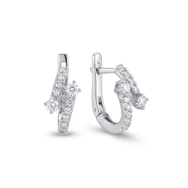 Серьги из золота 585 с бриллиантом