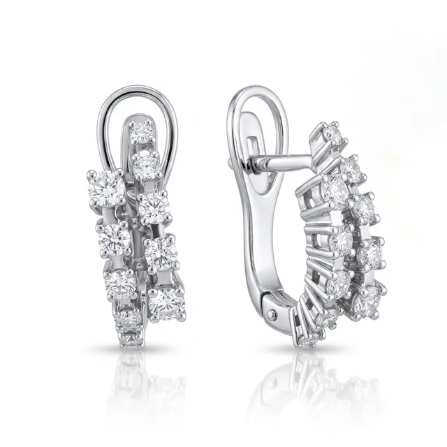 Серьги из золота 585 с бриллиантом