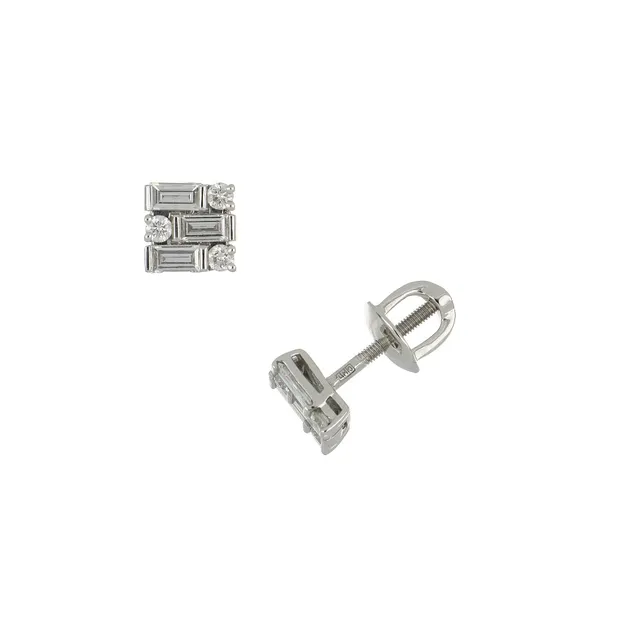 Серьги из золота 585 с бриллиантом