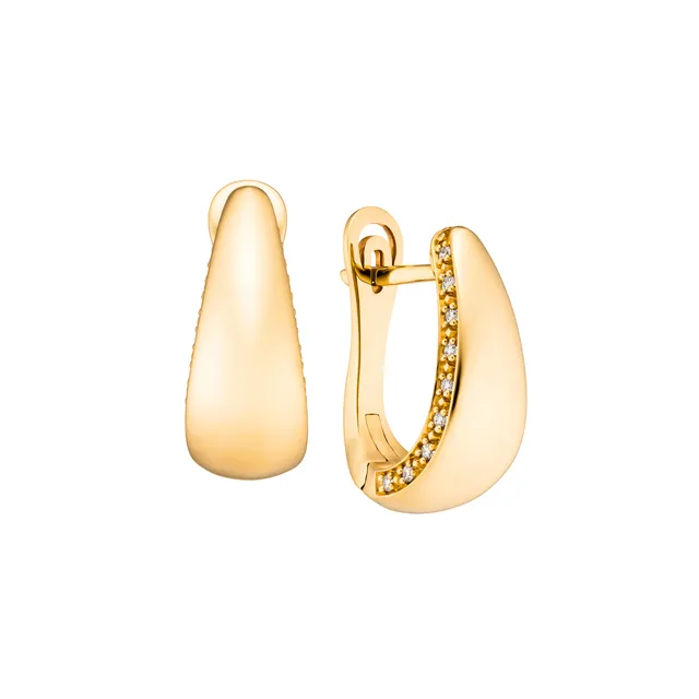 Серьги из золота 585 с бриллиантом